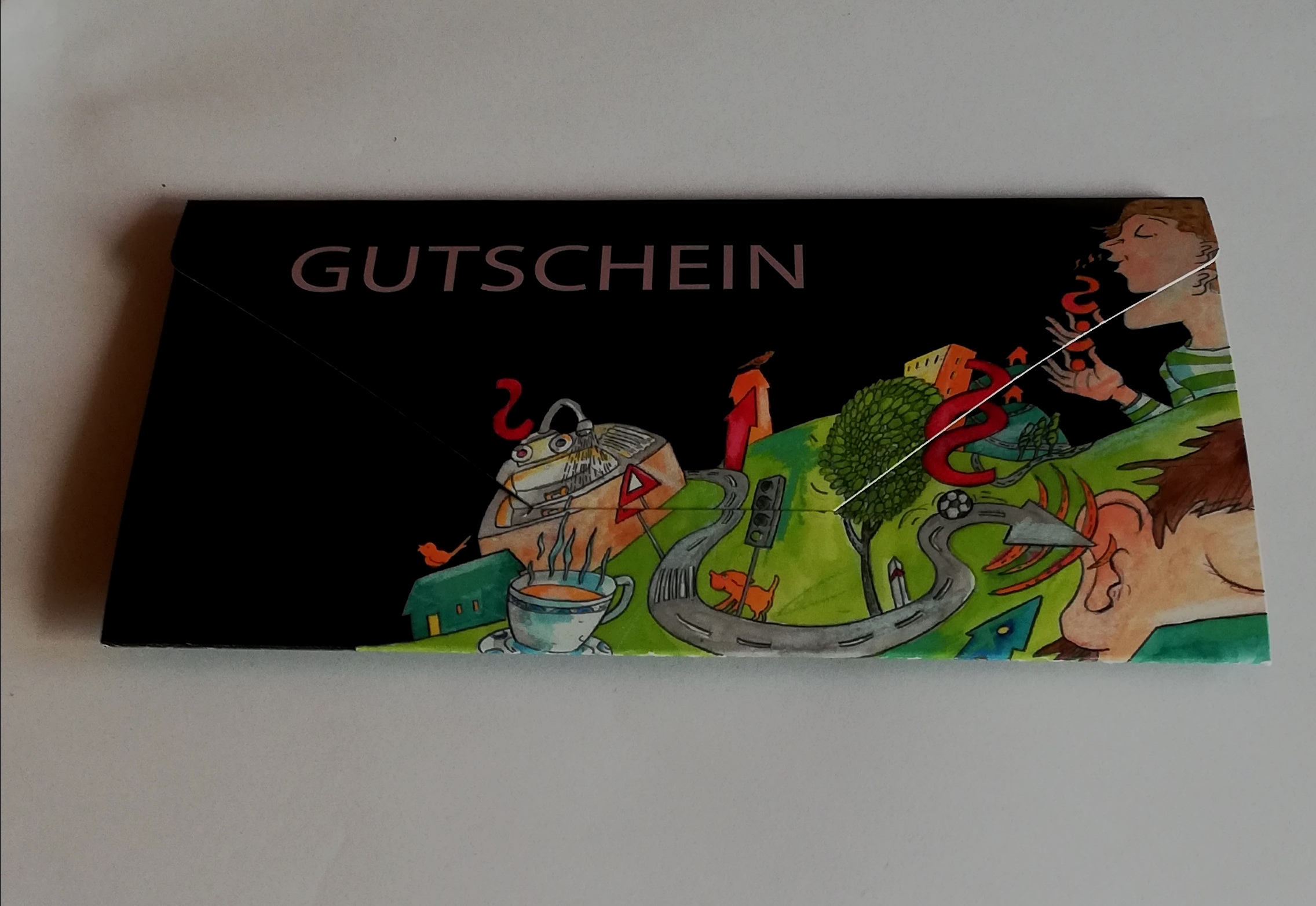 Bild: SinnReich Gutschein gefaltet